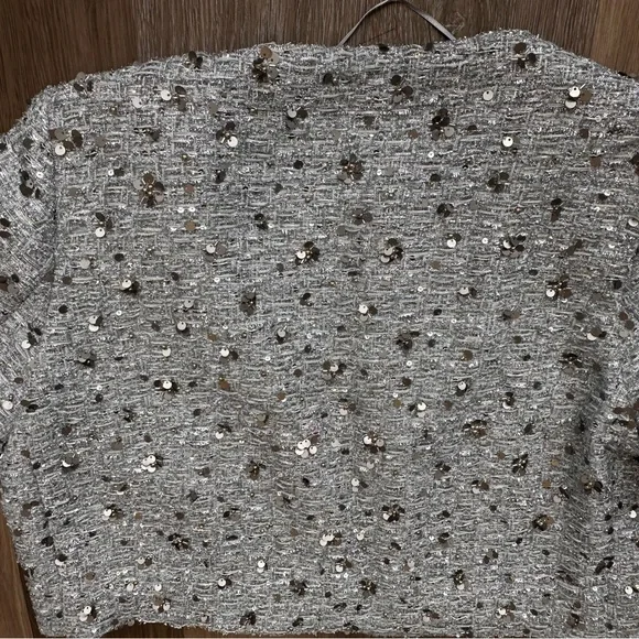 ZARA ZW NWT XL Collection Sequin Silver Jacket
Great for the Holidays &NYE - Picture 12 of 16